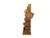 Expressionism Tlinget Totem Pole Pacific Northwest Eagle Bear W Fish Hand Carved Cedar 17.75" For Sale - Image 3 of 13