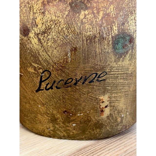 Shabby Chic Vintage Hand-Painted Brass or Metal Cowbell Souvenir For Sale - Image 3 of 10