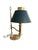 Classic brass desk lamp with green shade and pull switch. Timeless English banker style, ideal for desk or study. European...