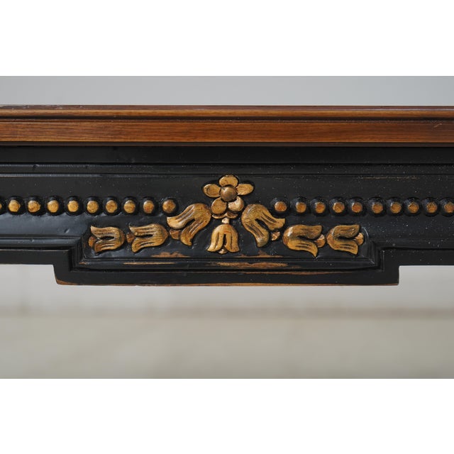 Karges Louis XVI Walnut & Black Coffee Table For Sale In Philadelphia - Image 6 of 12
