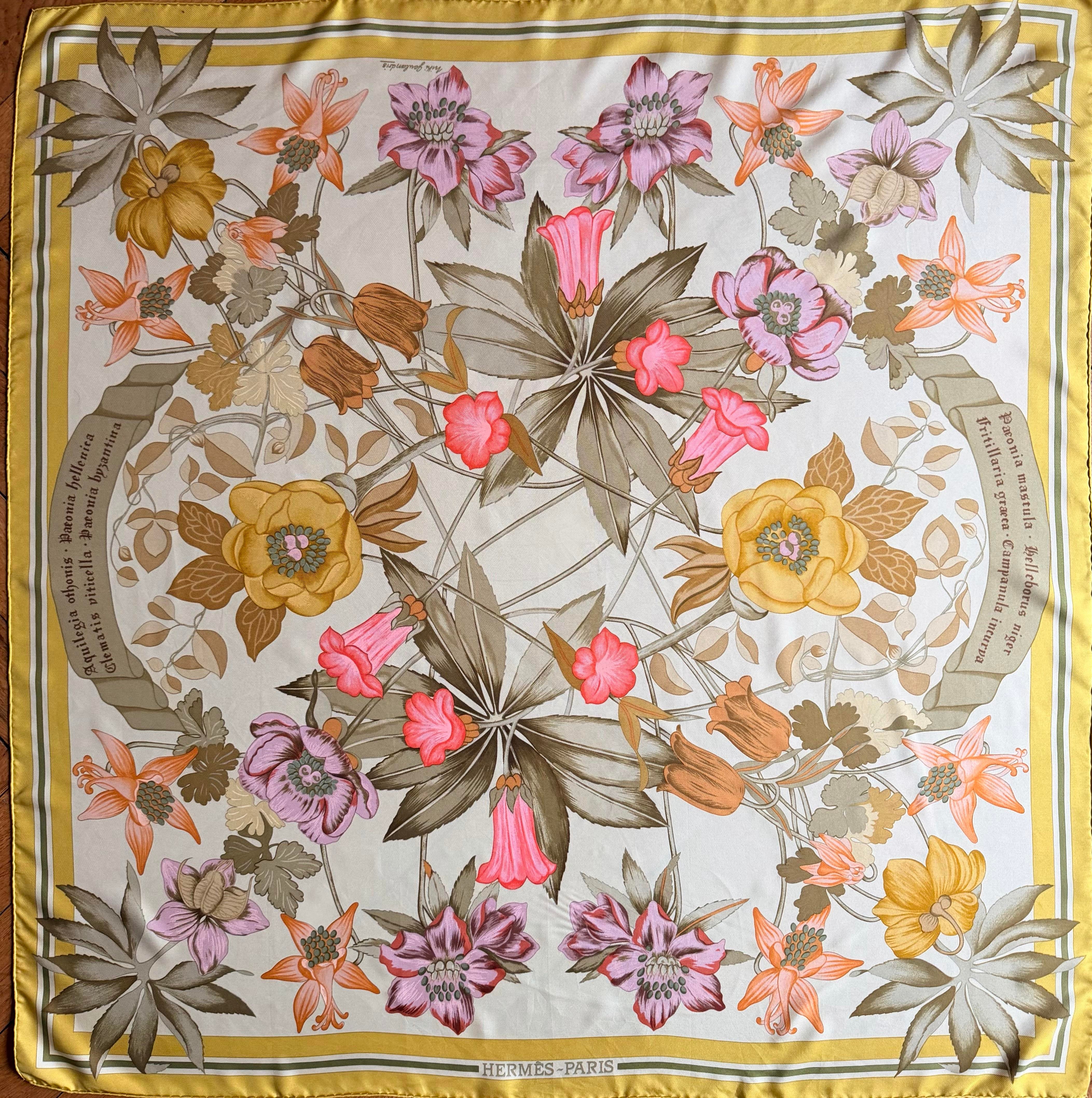 Hermès Fleurs D'Hellade 1992 Designed by Goulandris Niki | Chairish