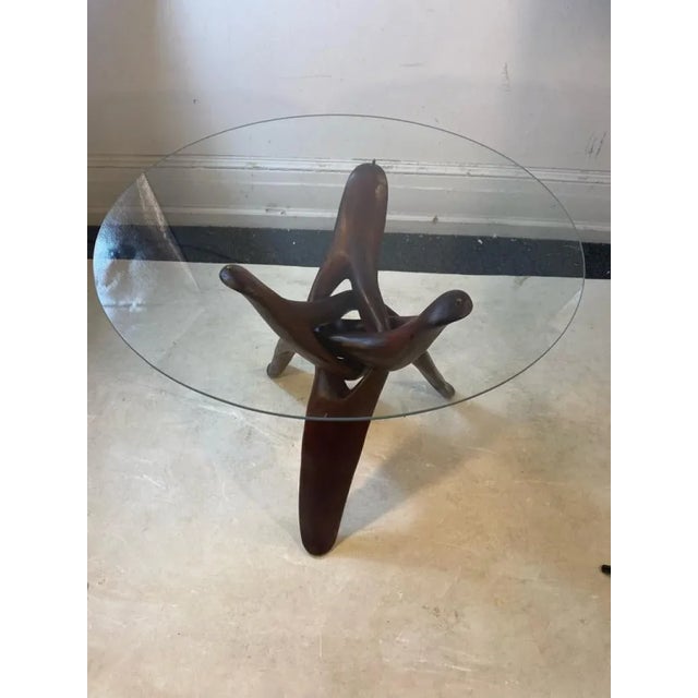 Wood 1950s Modernist Organic Sculpted Interlocking Wood Table Attributed to Vladimir Kagan For Sale - Image 7 of 13