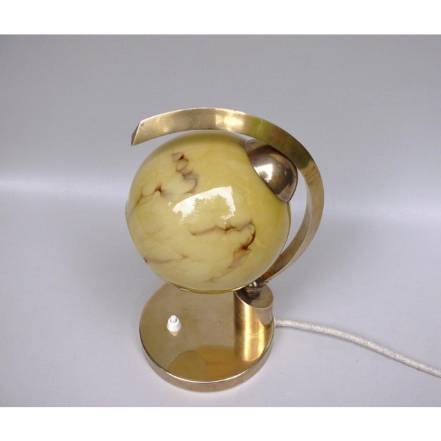 Art Deco Bauhaus Bedside Lamp in Brass from WMF, 1920s For Sale - Image 6 of 18