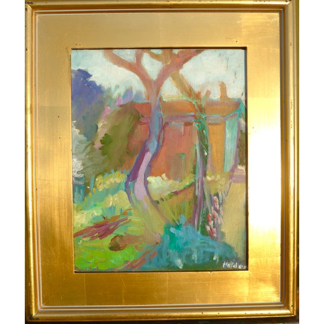 Contemporary "French Garden" - Plein Air Oil Painting For Sale - Image 3 of 6