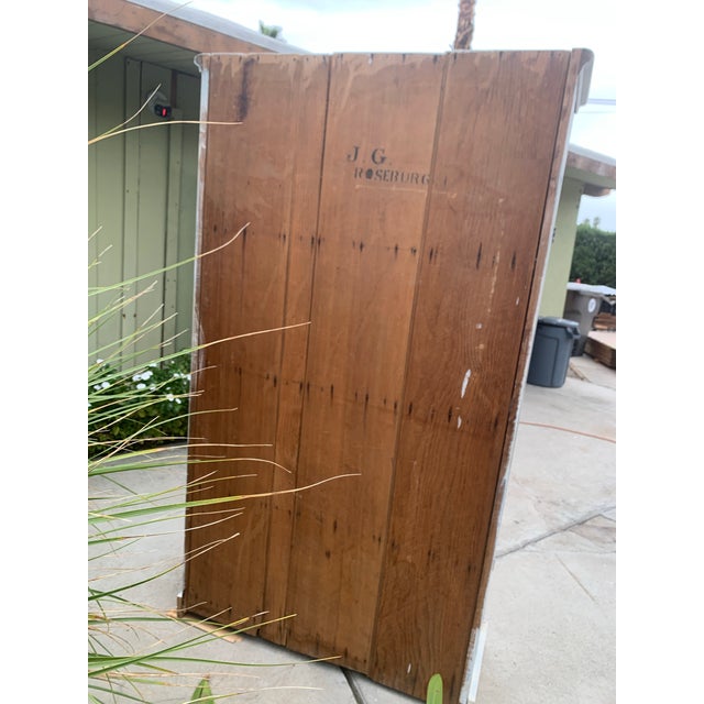 Wood Antique Primitive Screened Pie Safe Painted Jelly Cupboard For Sale - Image 7 of 17