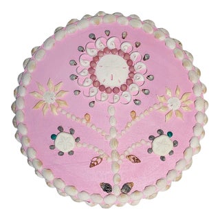 Sea Shell Round Wall Panel Pink Rose Designed by Elia For Sale