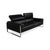 Romeo 2-Seater Sofa in Black Leather and Chrome from Calia For Sale - Image 6 of 17