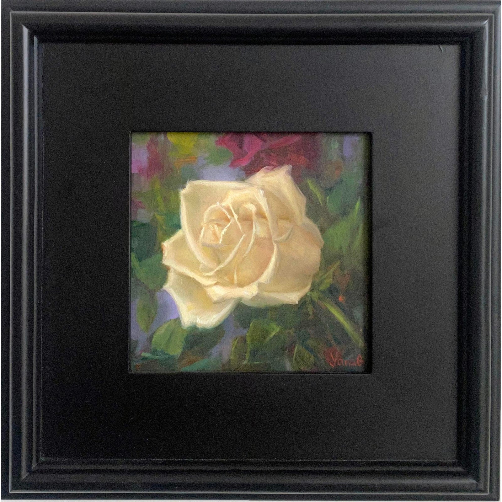 Cream Rose Oil Painting Chairish