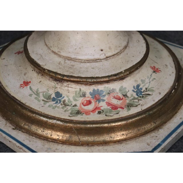 1940s Hand-Painted Venetian Italian Urn Form Pedestal, circa 1940s For Sale - Image 5 of 13