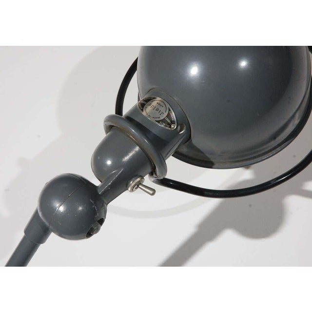 Dark Gray Vintage French Industrial Metal Lamp by Jean-Louis Domecq for Jielde Factory For Sale - Image 8 of 12