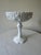 Mid-Century Modern Vintage Milk Glass Pedestal Compote With Embossed Rose and Fruit Relief, C. 1950s–60s For Sale - Image 3 of 7