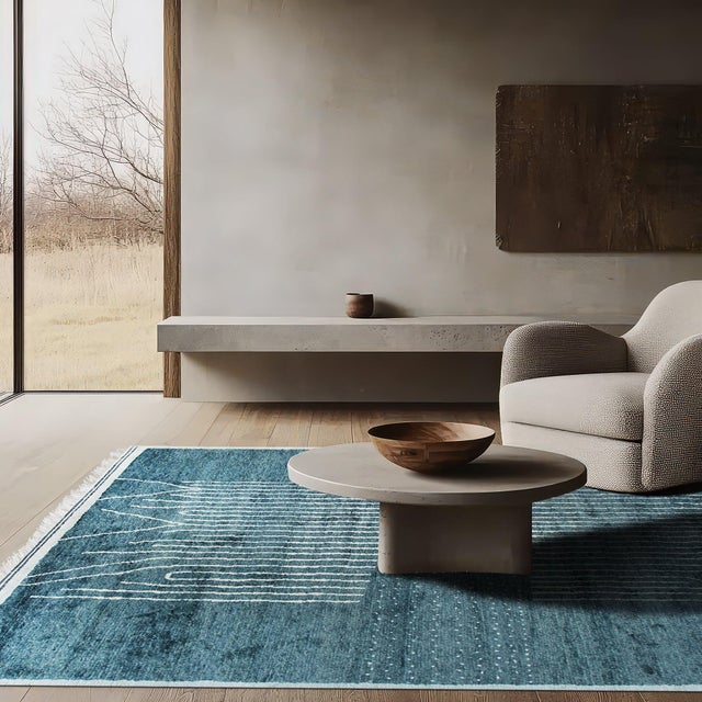 Moroccan 9x12 Freya Moroccan Green Geometric Modern Hand Knotted Wool Carpet Rug For Sale - Image 3 of 6