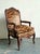 Vintage Hand Carved Scalamandre Fauteuil Chair For Sale - Image 9 of 12