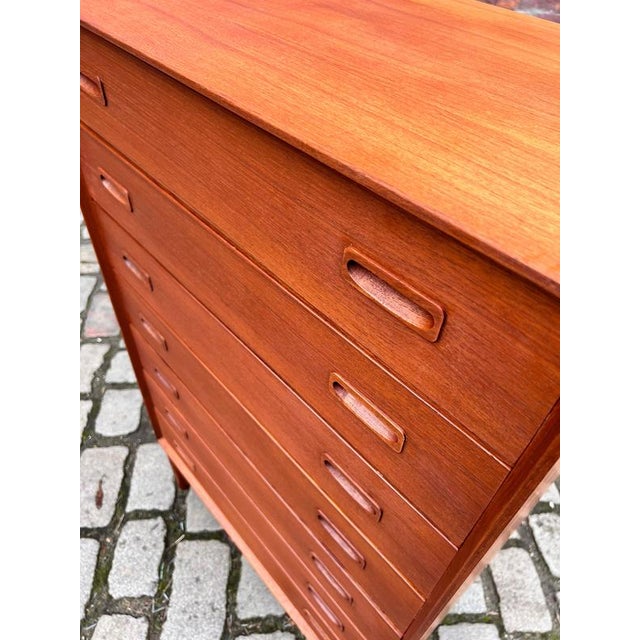 Teak Chest of 7 Drawers, Denmark For Sale - Image 5 of 11