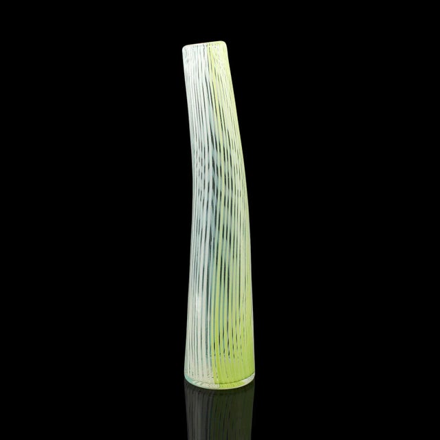 Tall Vintage Filigrana Vase, Italian Art Glass, Murano, Flower Sleeve, c.1950 For Sale - Image 4 of 10