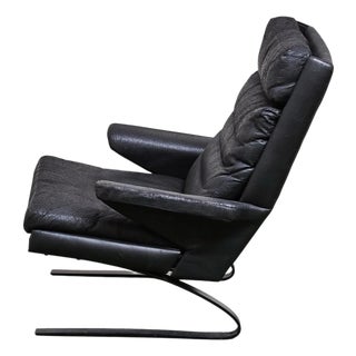 1970’s Leather Lounger Armchair For Sale
