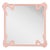 Fleur Home Carnival St. Roch Square Mirror in Salmon Berry, 30x30 For Sale