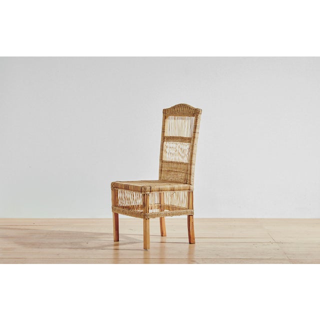 Tan Contemporary Malawi Cane Dining Chair For Sale - Image 8 of 8