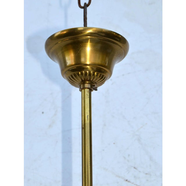 Maison Charles Style Feuilles Gold Leaf & Brass 6-Light Chandelier France 1960 For Sale - Image 12 of 13