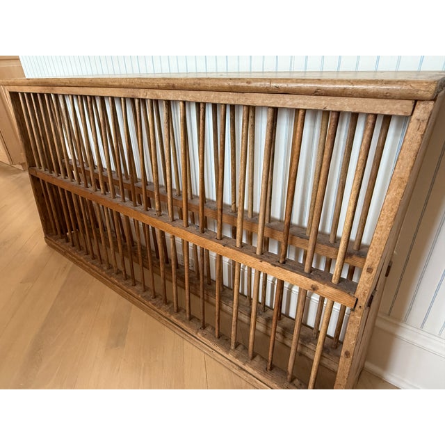 Antique English Pine Edwardian Plate Rack for 50 Dishes For Sale - Image 14 of 17