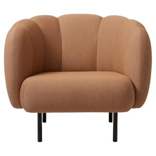 Cape Lounge Chair with Stitches Sprinkles Latte by Warm Nordic For Sale