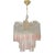 Pair of 21st Century Murano Style Glass Vanished Pink Tronchi Venini Style Chandeliers Chandelier Murano Glass Tronchi...