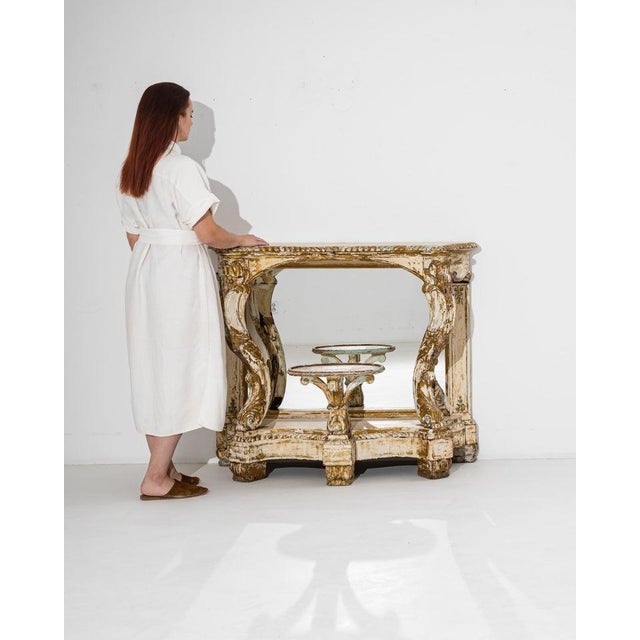 19th Century Italian Vanity Table with Mirror Chairish