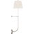 Wyatt 39" Statement Sconce in Polished Nickel with Linen Shade Designer: Suzanne Kasler Finish: Polished Nickel Height:...