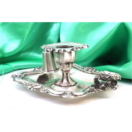 Silver Paddle with Reliefs and Applications, Flame Arrester and Cut-Out Handle For Sale - Image 6 of 7