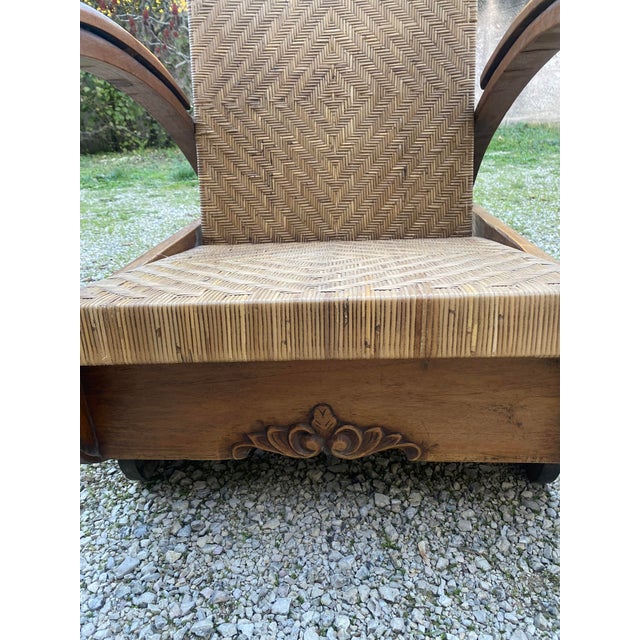 Art Deco Colonial Armchairs, 1940s, Set of 2 For Sale - Image 4 of 8