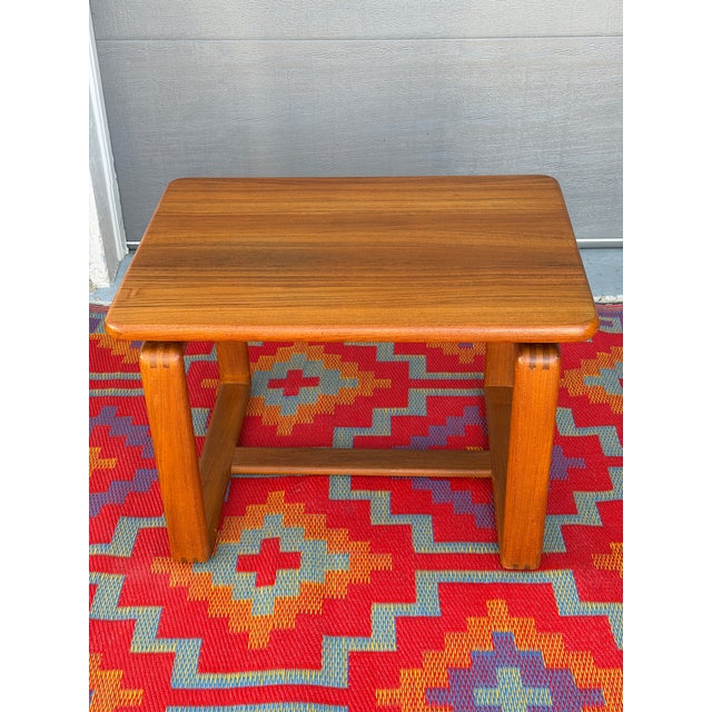 Brown 1960s Teak Side Table Set For Sale - Image 8 of 9
