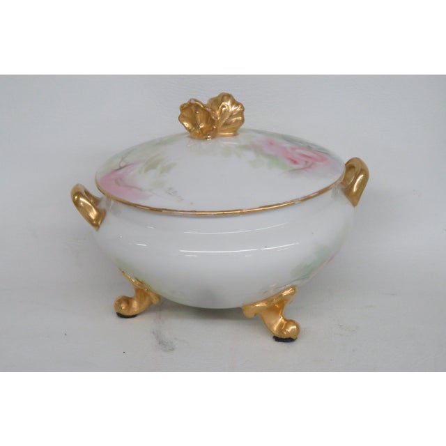 Limoges, France Gda Limoges France Porcelain Lidded Sugar Bowl 4572b For Sale - Image 4 of 18