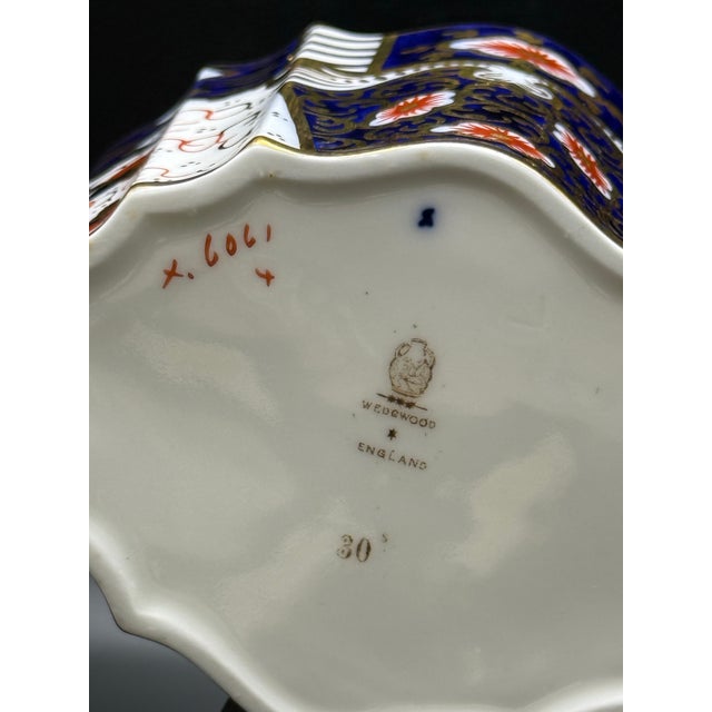 Antique 1930 Wedgwood X6061 Imari Porcelain Covered Sugar Bowl For Sale - Image 9 of 9