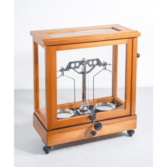 Pharmacy Scale in Wooden Case For Sale - Image 15 of 18