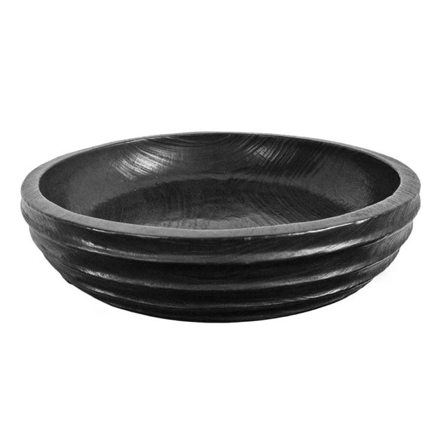 Wood Vintage Javanese Modern Ebony Wood Carved Bowl For Sale - Image 7 of 7