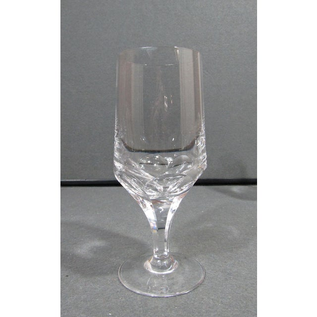 Glass Vintage Josair Napoleon Cut Crystal Goblets, Set of 4, 6 3/4 In, 8 Oz For Sale - Image 7 of 9