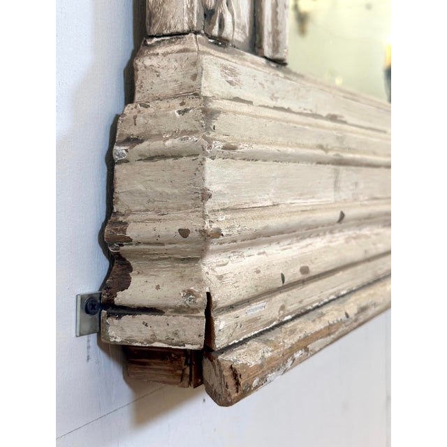 Argentinean Painted Wood Trumeau Overmantel Mirror For Sale - Image 10 of 12