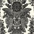 Sample - Schumacher Lace Wallpaper in Black & Ivory For Sale