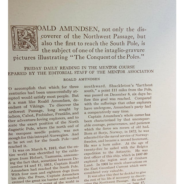 1910s 1913 Portraits of Explorers Amundsen and Nansen Photogravure Prints - a Pair For Sale - Image 5 of 6