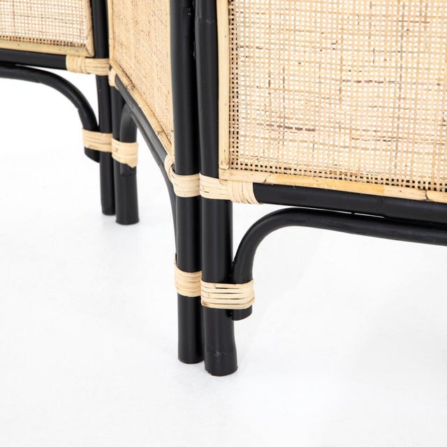 Sundara Rattan Screen, Black | Chairish