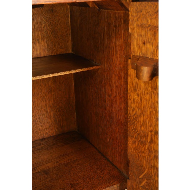 Antique Mission Oak Smoke Stand Bedside Cabinet For Sale - Image 11 of 18