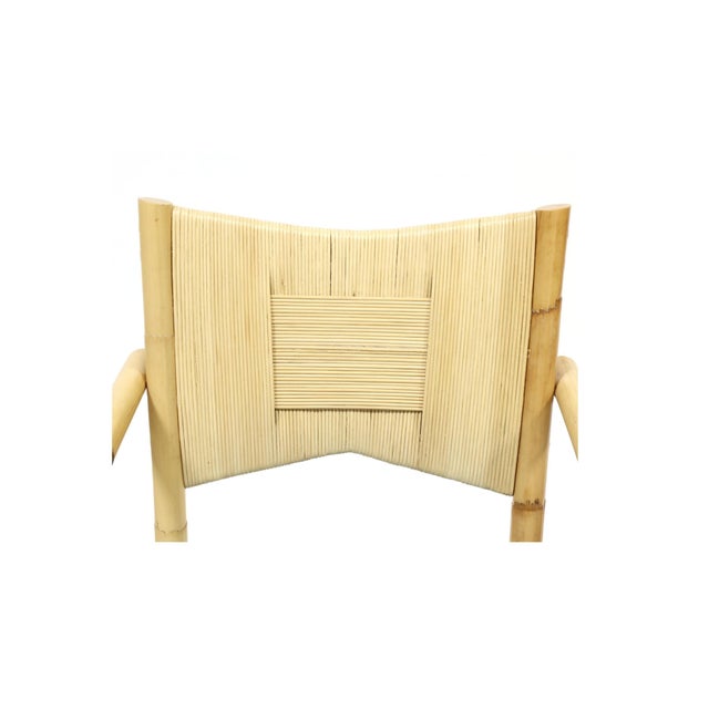 Late 20th Century Attributed John Hutton, Pair of Rattan Armchairs For Sale - Image 4 of 7