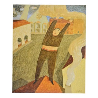 Alberto Gallerati, Take the Future, Oil on Canvas, 1970s For Sale