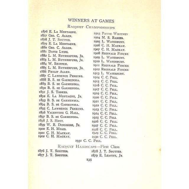 Paper Racquet & Tennis Club Book for 1931 For Sale - Image 7 of 7