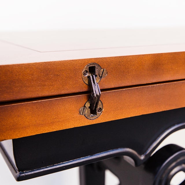 Goldenrod Michael Taylor for Baker Far East Expandable Lacquered Console Table For Sale - Image 8 of 15
