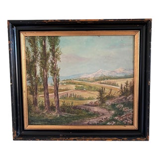 Countryside Nature, 1960s, Oil Painting on Canvas, Framed For Sale