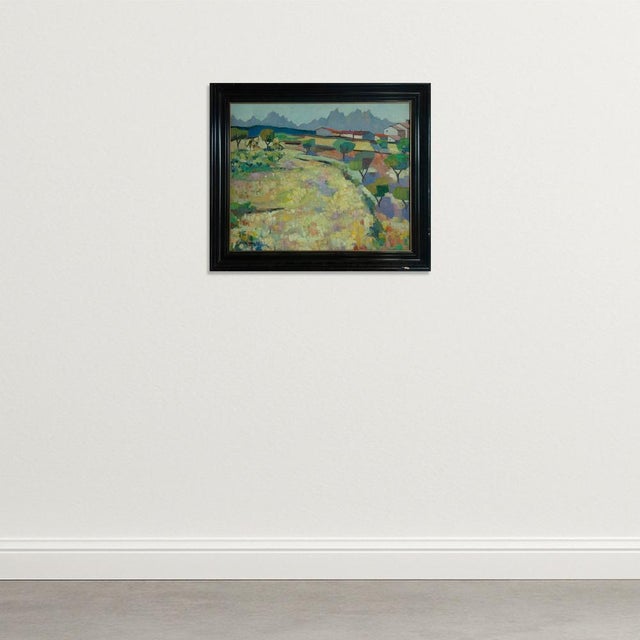 Antoni March Salas, Sant Salvador de Guardiola Landscape, 1970s, Oil on Board, in Good conditions. Designed 1970 to 1979