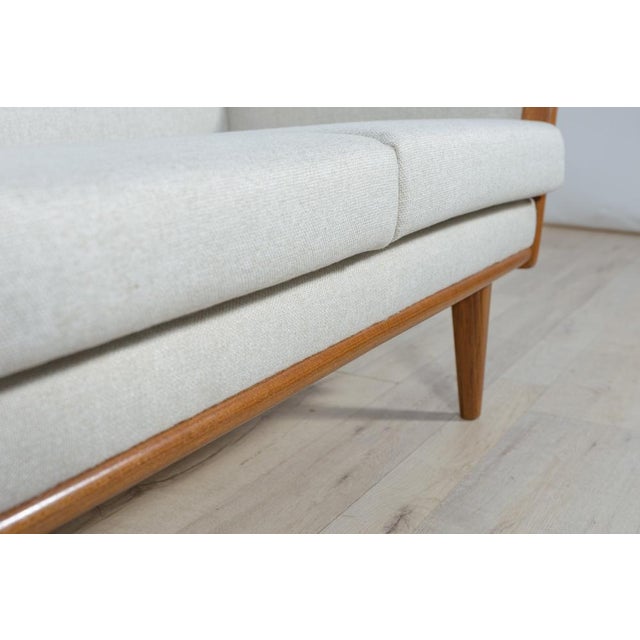 White Mid-Century Swedish Sofa, 1960s For Sale - Image 8 of 17