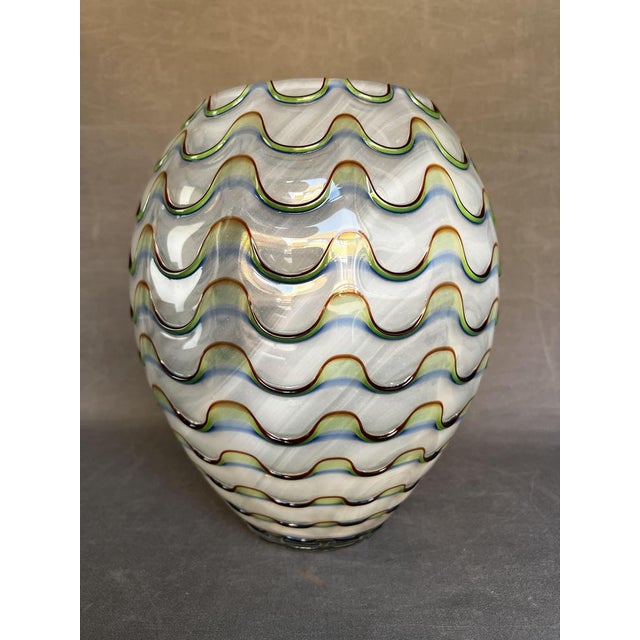 Rare Murano glass vase. Height: 26.5 cm Largest diameter: 22 cm Perfect condition Glass Unsigned Circa 1965 This piece is...
