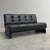 Remarks: Vintage Wittmann sofa by Johannes Spalt, model Constanze, Austria 1960s. In black leather upholstery with padded...